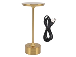 Lámpara de mesa inalámbrica recargable 2026, 2000 mAh, 3 niveles de brillo, LED, metal, portátil, USB C, luz nocturna dorada