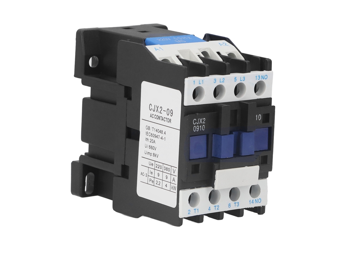 Contactor De Ca Cjx2-0910 220v 50hz 9a Bobina Para Control De Motor E Indicadores De Fuente De Alimentación Eléctrica