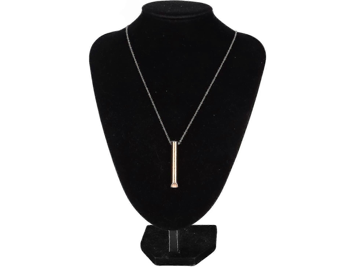Collar de respiración consciente, acero reducido, reduce el estrés, collar portátil con silbato para la ansiedad para mujeres y hombres.