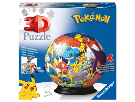 Puzzle 3D RAVENSBURGUER Pokémon (Edad Mínima: 6 Anos - 72 Piezas)