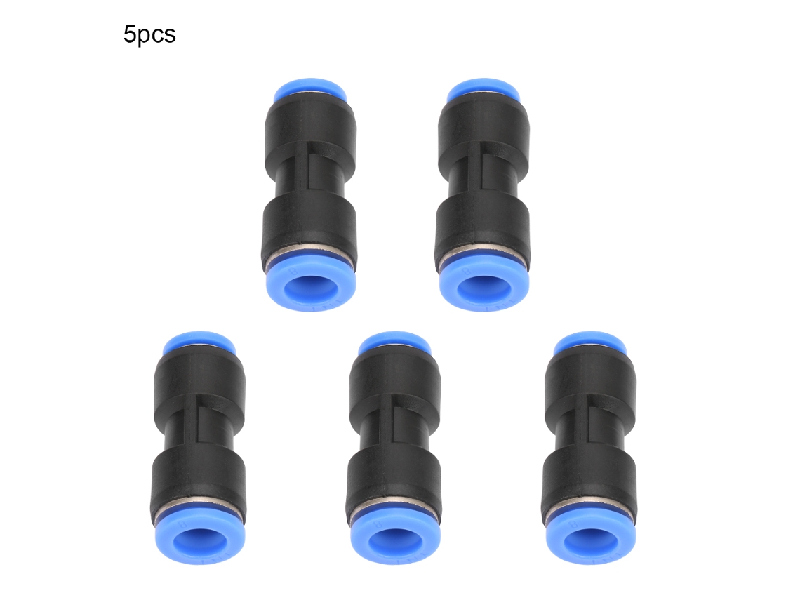 Conector Neumático Recto De Plástico Pg8-6mm Para Tubo De Aire (5 Unidades)