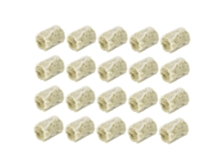 Inoomp - Paquete De 40 Tapones Hidropónicos De Lana De Roca Con Nutrientes, Bloque Hidropónico Cilíndrico Para El