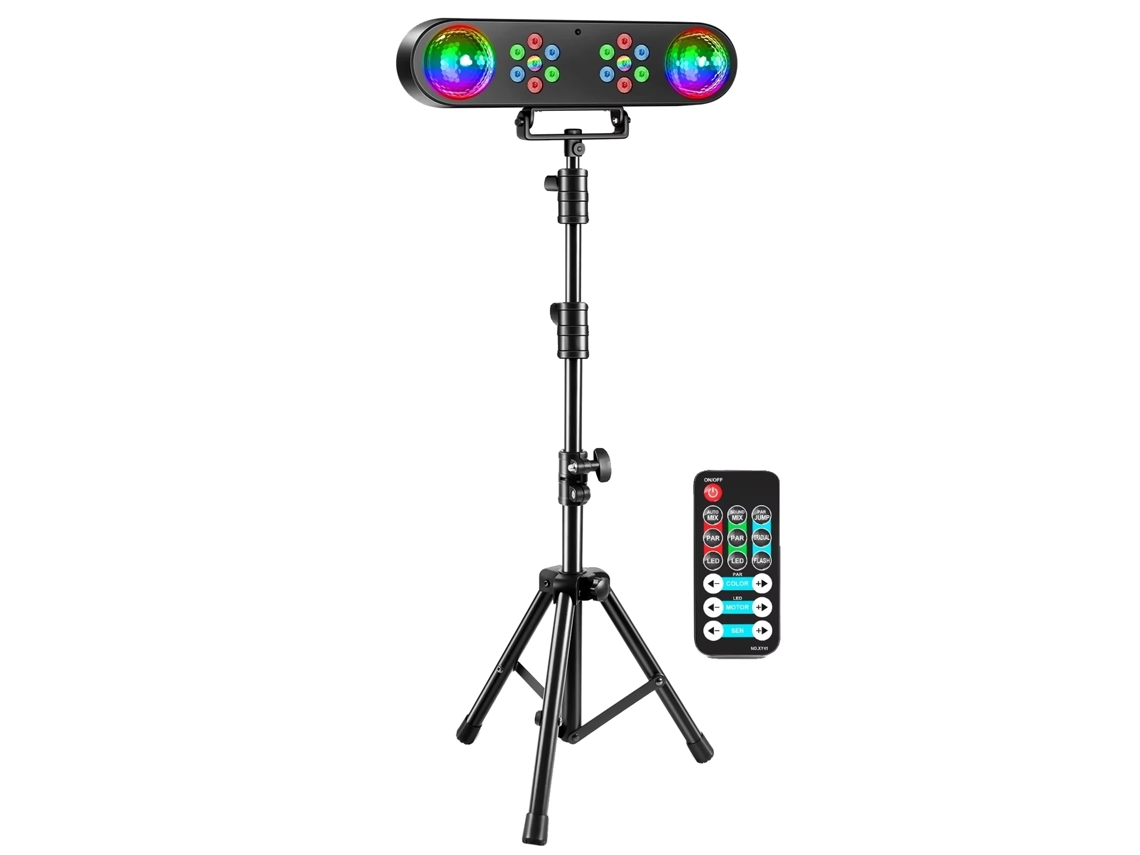 Efecto de iluminación de escenario, proyecciones RGB dinámicas, control remoto, negro, enchufe UE OEM