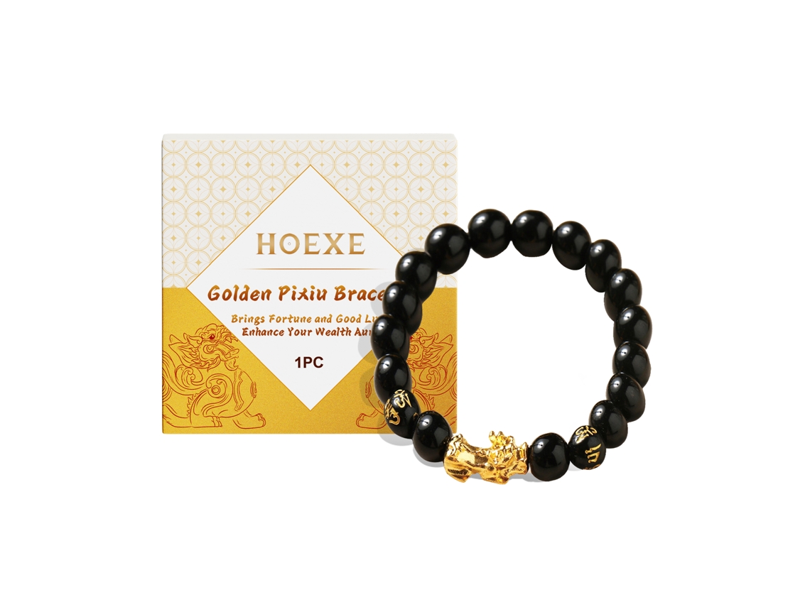 Pulsera de perlas doradas Pixiu