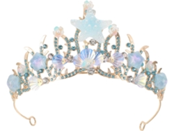 Diadème Orné De Strass Cuelloronne De Mariée Sirène Para Femme Accesorio De Déguisement Décorations...