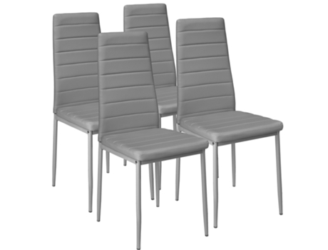 4 Silla TECTAKE De Comedor De Cuero Sintético