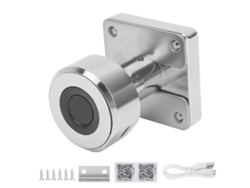 Cerradura inteligente para cajón con huella dactilar, recargable por USB, sin llave, con control por aplicación Bluetooth y desbloqueo rápido.