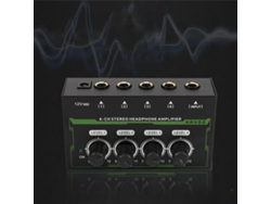 Amplificador De Auriculares Estéreo De Alta Potencia De 4 Canales Para Estudio Y Escenario Con Enchufe Europeo.
