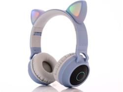 Auriculares Bluetooth GETEK BT028C (Over Ear - Micrófono - Azul)