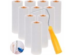 Juego de 10 rodillos de poliuretano de 10 cm | Alta calidad | Para barnices y pinturas al agua