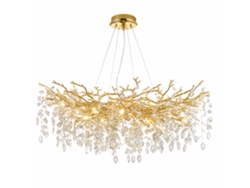 Lámpara De Techo De Cristal Pibaogu Asled-493 (dorado)