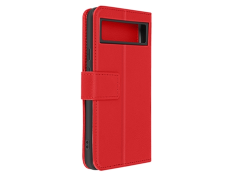 Funda Google Pixel 8 Solapa Tarjetero Soporte Vídeo Rojo AVIZAR