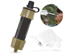 Filtro De Agua De Paja Purificador Personal Sistema De Filtrado Agua Supervivencia Camping Excursión Emergencia Verde Ejército