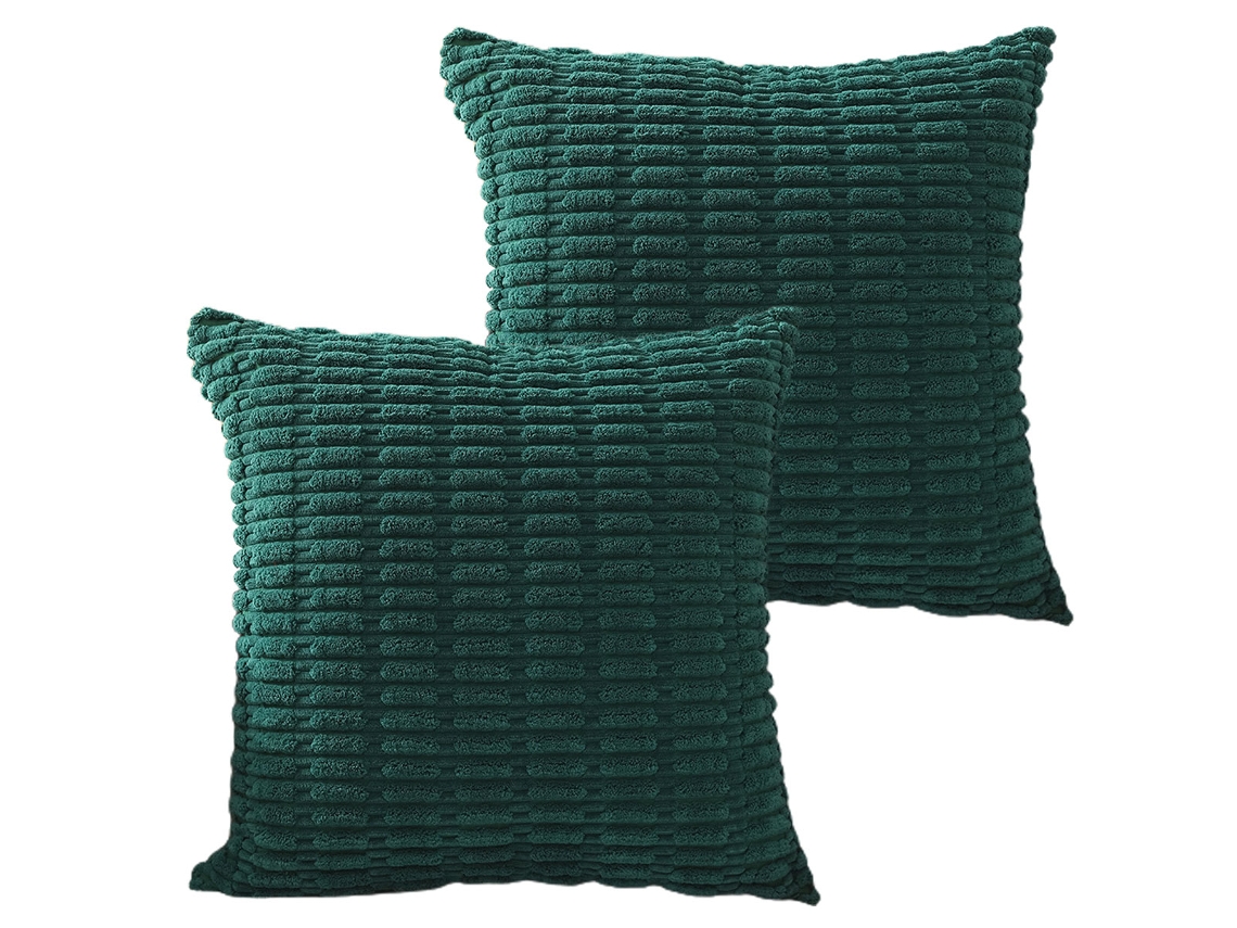 2 Fundas De Almohada De Pana A Rayas Estilo Bohemio Para Decorar El Sofá