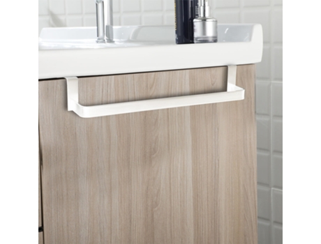 Toallero de mueble lateral sin taladros 36 cm blanco
