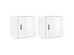 Mesitas de noche de 2 piezas 50x39x47 cm Blanco Brillo MAISON EXCLUSIVE