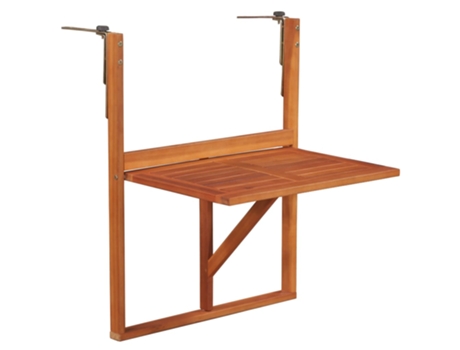 MAISON EXCLUSIVE - Mesa de balcón colgante madera de acacia maciza 64,5x44x80 cm