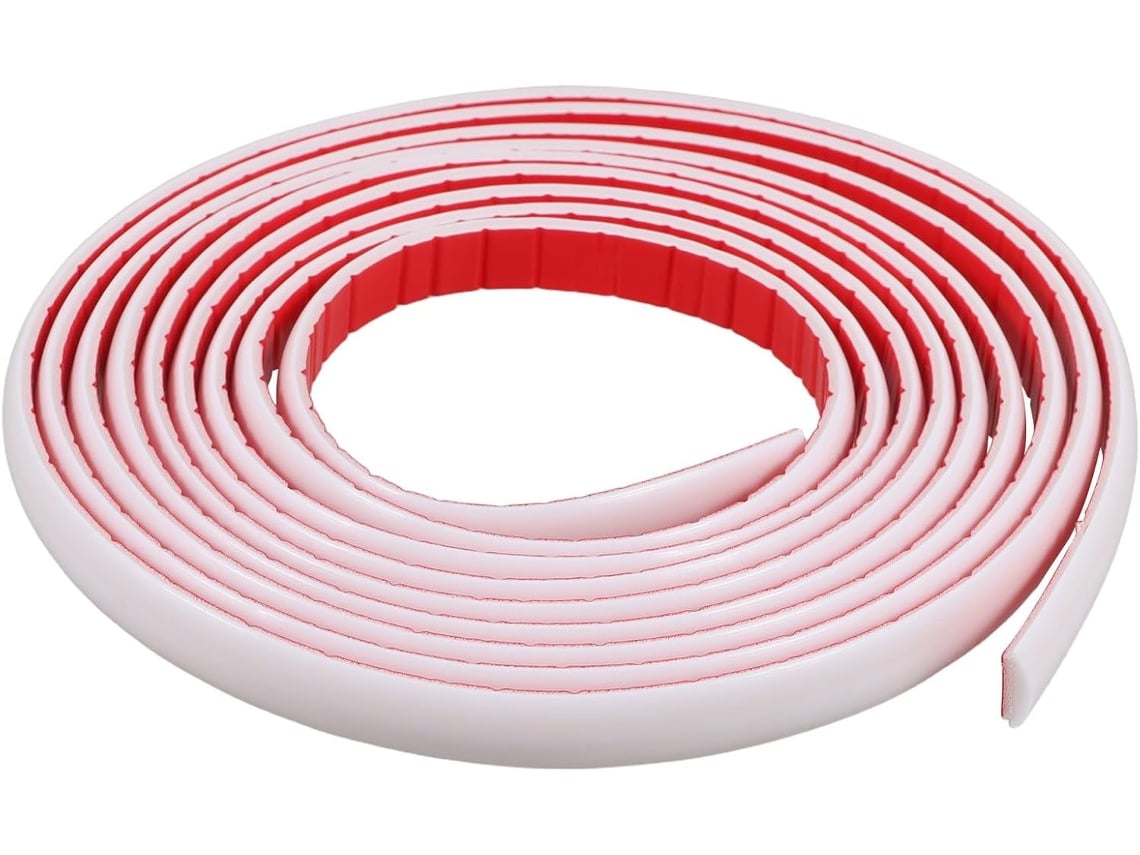 Moldura De Pared Autoadhesiva De Pet Blanco Impermeable, Tira De Sellado Flexible