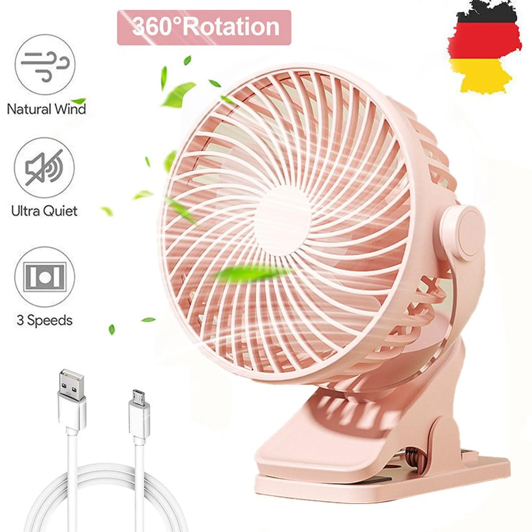 Ventilador Mini Clip Usb