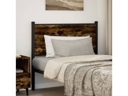 Cabecero de repuesto MAISON EXCLUSIVE en derivados de madera y acero, roble ahumado, 100 cm