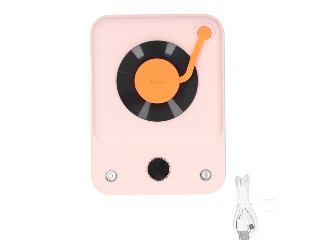 Humidificador De Aire Con Doble Función De Pulverización, Luz Nocturna, Usb, Carga Inteligente, Digital, Rosa.