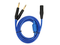 Cable Divisor En Y Estéreo Xlr Macho A 2 Conectores De 6,35 Mm Para Mezclador/amplificador, 1 M