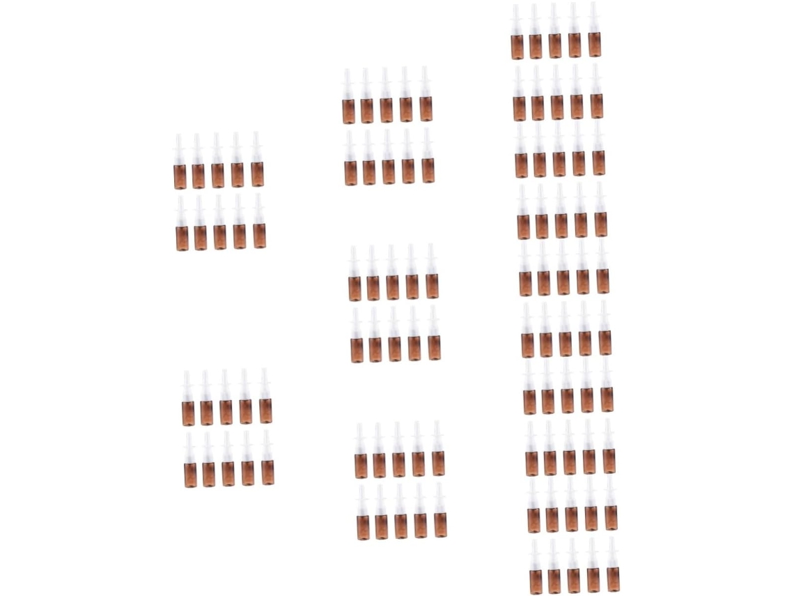 100pièces Frascos Vaporisateurs Nasaux Recargables Py Transparent Sprays Fins A Mousse Pour