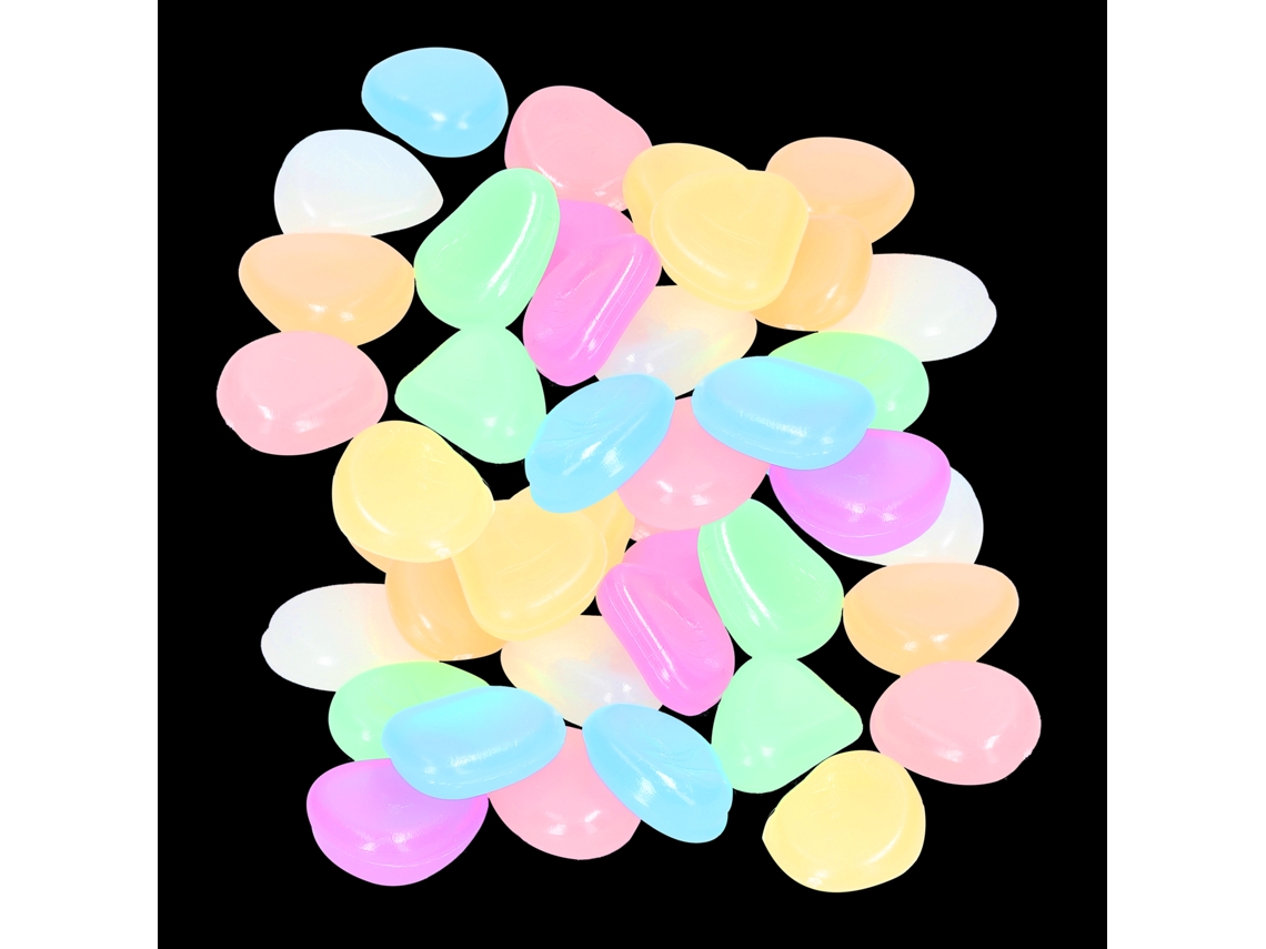 500 Piedras Luminiscentes Para Decoración De Acuarios Y Jardines. Platos Que Brillan En La Oscuridad.