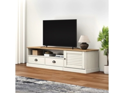 Mueble para TV | Mueble para TV | Mueble para TV Vigo 156x40x40 cm Madera maciza de pino Blanco