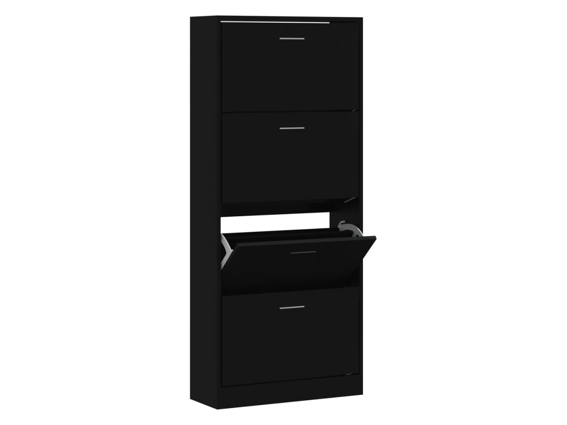 Zapatero 63x24x147 cm Derivados de Madera Negro MAISON EXCLUSIVE
