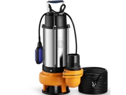 Bomba de agua sumergible Succebuy de 2200 W y 60 000 l/h con cable de 10 m y interruptor de flotador automático.
