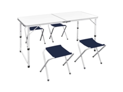 Mesa Camping VIDAXL Blanco Tablero DM