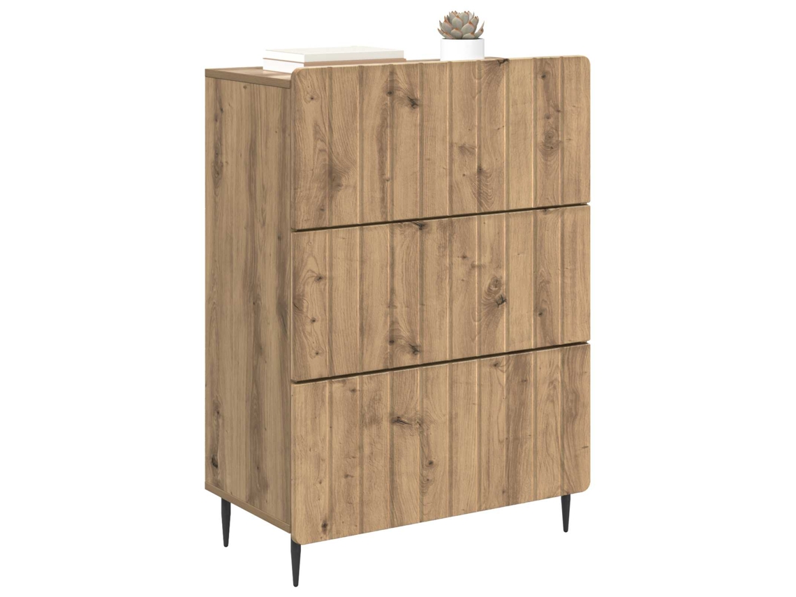 Maison Exclusive - Cajonera Roble Artesanal 66 X 34,5 X 92 Cm Madera De Ingeniería