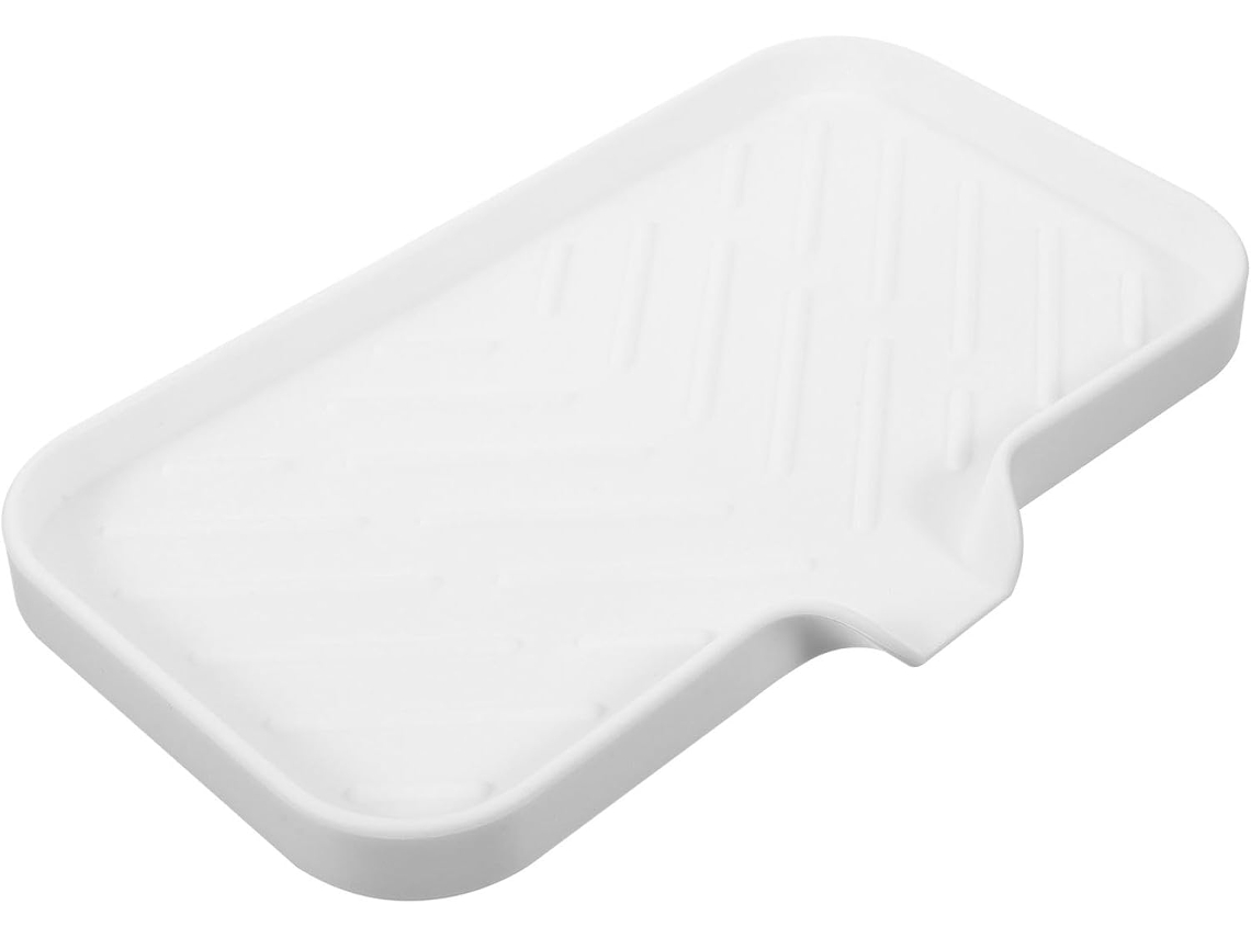 Jabonera doble para baño con sistema de drenaje, forma de zanahoria, fabricada en polipropileno (PP), juego de 3