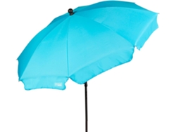 AKTIVE Sombrilla playa grande 200 cm inclinable azul UV30 c/funda