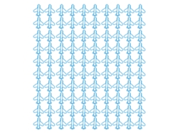100 Clips De Papel Con Forma De Avión, Con Alambre Recubierto De Plástico, Para Scrapbooking - Azul