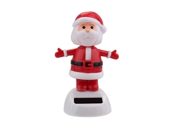 Muñeco de nieve solar Rebe bailando y hermoso Papá Noel, juguete de árbol de Navidad con energía solar Papá Noel con las manos abiertas