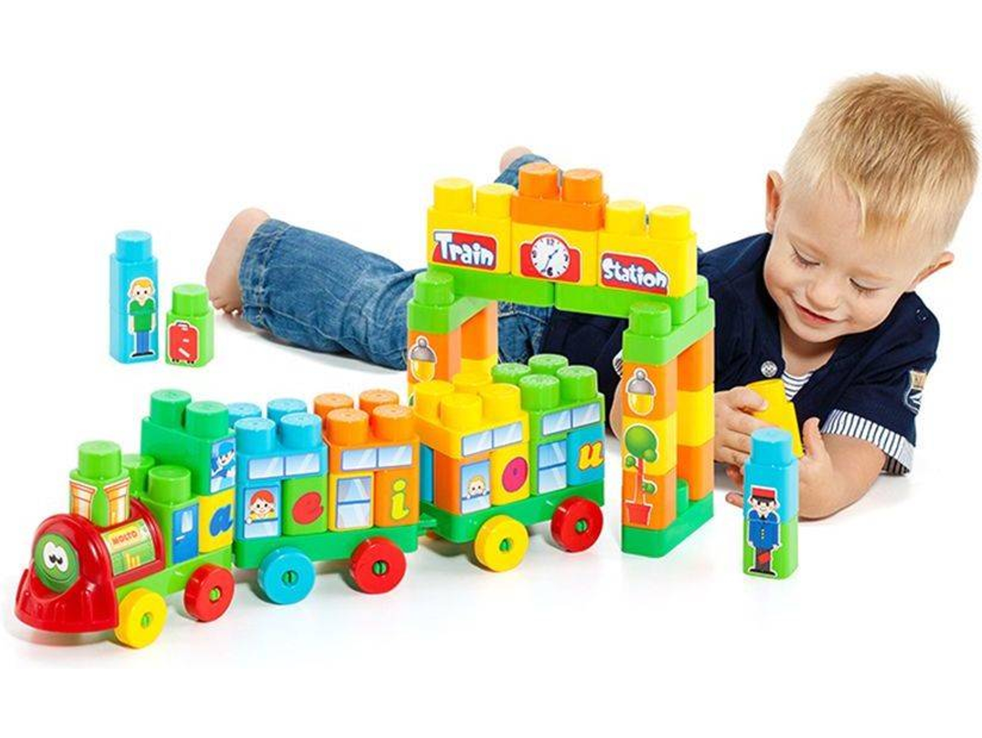 Juego Educativo MOLTO Tren Blocos 70 Pcs (Edad Mínima: 1 Año - 54 x 10,3 x 35 cm)