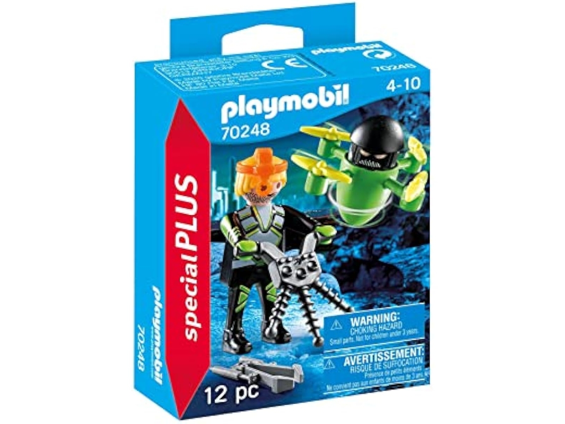 Agente Playmobil con dron, nuevo