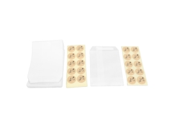 100 Sacos De Papel Plano Com 100 Adesivos Autoadesivos Translúcidos Brancos Para Doces Bijuterias Nailon Casamento