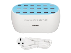Estación De Carga Usb De 18 Puertos Y 120 W, Cargador Rápido Para Smartphones Y Tablets, Enchufe Británico.