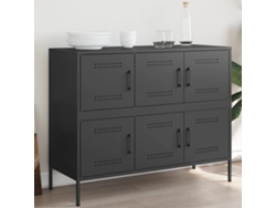 Aparador Acero Negro 100,5x39x79 Cm