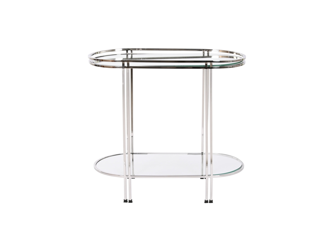 Mesita Auxiliar Acero Espejo Cromado 70x35x63cm