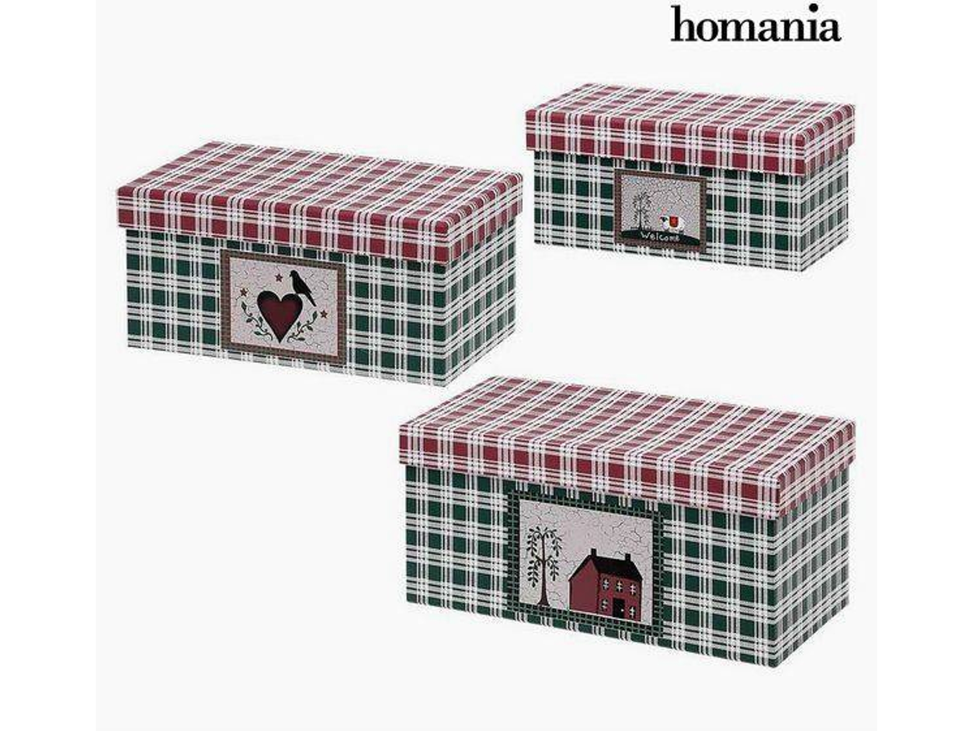 Conjunto 3 cajas Decorativas HOMANIA 7772