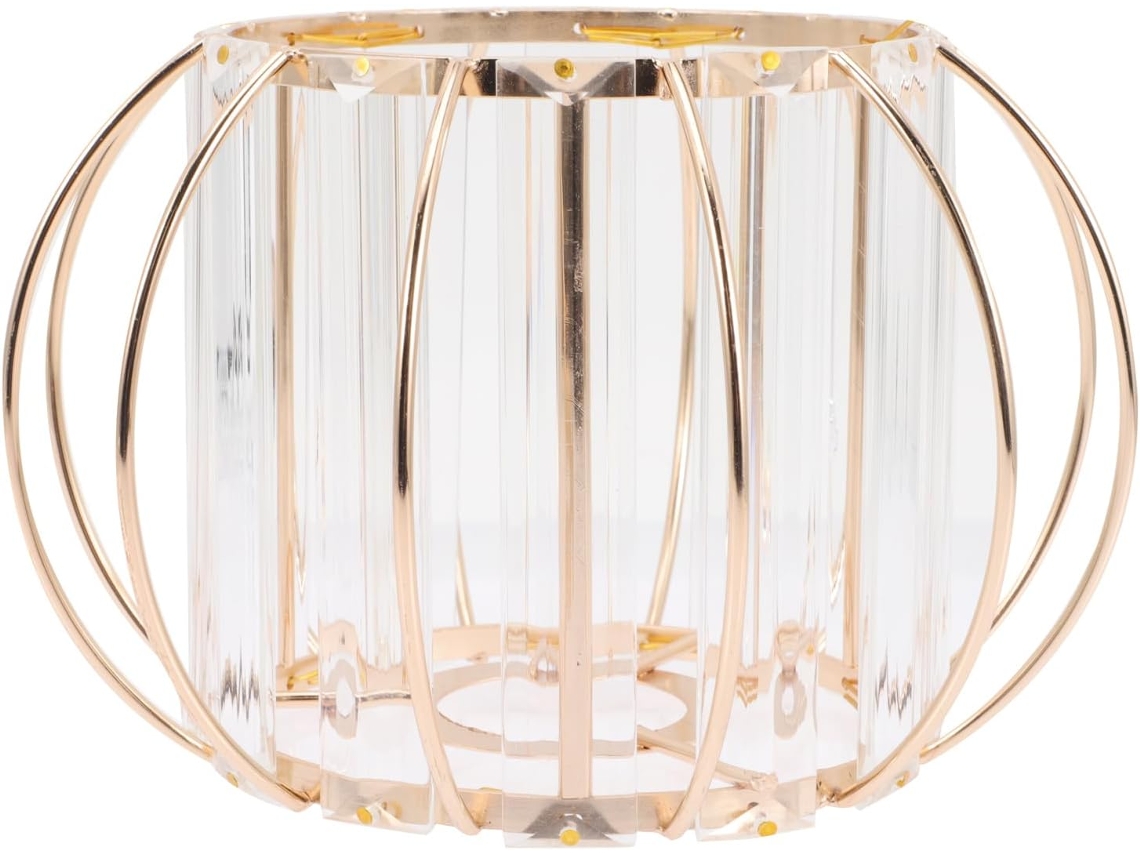 Cristal Dorado Para Lámpara De Techo E27, Jaula Protectora Para Bombilla, Pantallas Transparentes,