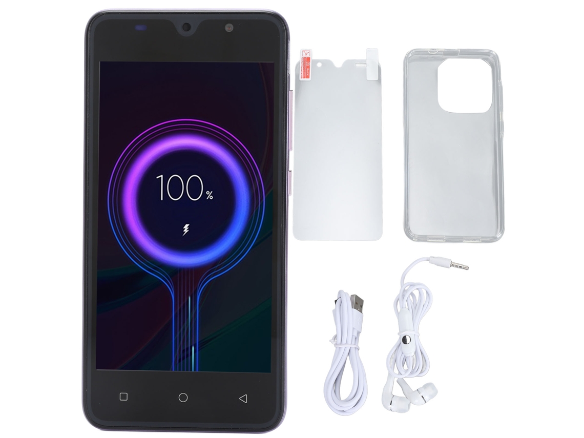 Teléfono inteligente 3G con desbloqueo facial, pantalla HD de 5 pulgadas, cámara de 8 MP y 16 MP, 4 GB de RAM, 64 GB de almacenamiento, Android 13, sistema Wifi de doble banda, batería de 6800 mAh.
