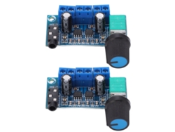 Módulo Amplificador De Potencia Estéreo Hi-fi Ajustable De 9-15 V Con Protección Contra Sobrecorriente, 2 Unidades.