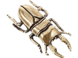 Figura Escarabajo Latón Dorado Decoración Escritorio Estilo Antiguo Pieza Colección Adorno Hogar Oficina Arte