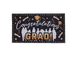 HYMNORA Banderola de Graduación 71x38 Pulgadas, Tejido de Poliéster Duradero, Sin Decoloración, 4 Ojales, Fácil Instalación, Felicitaciones Graduado