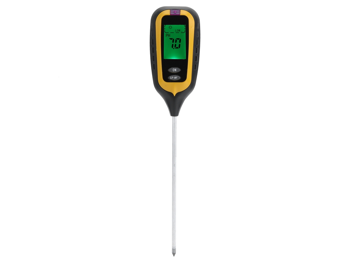 Medidor De Suelo 4 En 1: Herramienta Para Medir La Humedad, La Temperatura, La Luz Y El Ph - Jardín, Granja